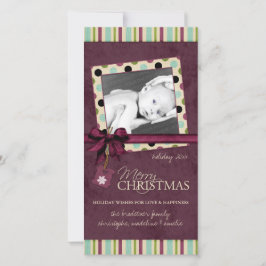 Moderne Kerstkaart met vrolijke kerst Kiekjes en S