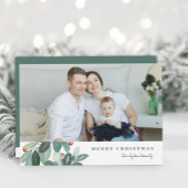 Moderne Kerstkaart met Watercolor Afbeeldingen