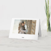 Moderne kerstkaart Prettige feestdagen 3 FOTO-kaar Kaart (Achterkant)