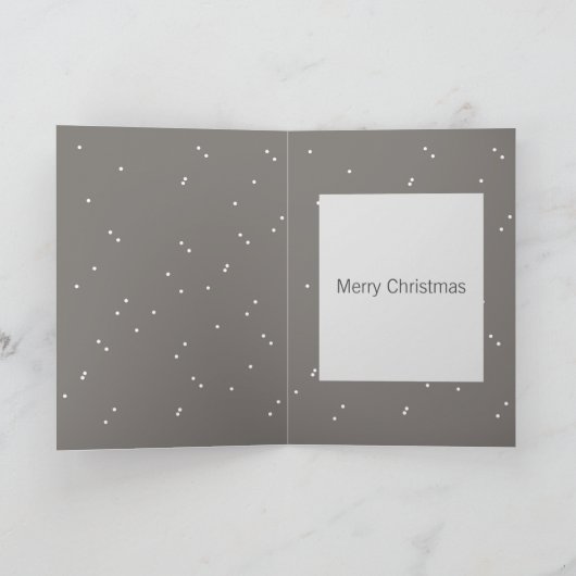 Moderne kerstkaart van ons huis naar dat van u kaart (Binnen)