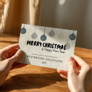 Moderne kerstkaart voor cliënten waardering bedankkaart