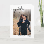 Moderne kerstkaart voor feestdagen kaart (Voorkant)