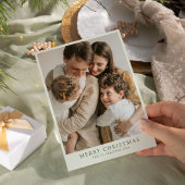 Moderne kerstkaart voor het gezin kaart
