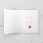 Moderne kerstkaart voor jou kaart (Binnen)