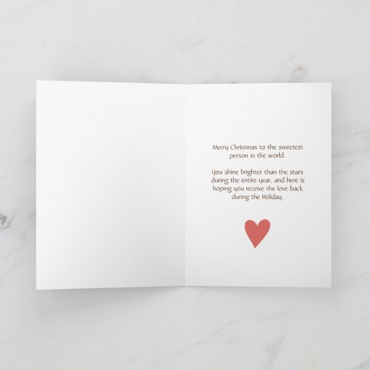 Moderne kerstkaart voor jou kaart (Binnen)