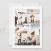 Moderne kerstkaart voor Merry Family (Voorkant)