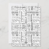 Moderne kerstkaart voor Merry Family (Achterkant)