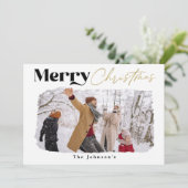 Moderne kerstkaart voor prettige feestdagen (Staand voorkant)