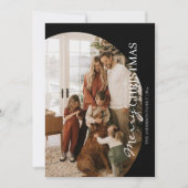 Moderne kerstkaarten 3 Familie Foto Kerstmis Kaart (Voorkant)