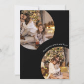 Moderne kerstkaarten 3 Familie Foto Kerstmis Kaart (Achterkant)