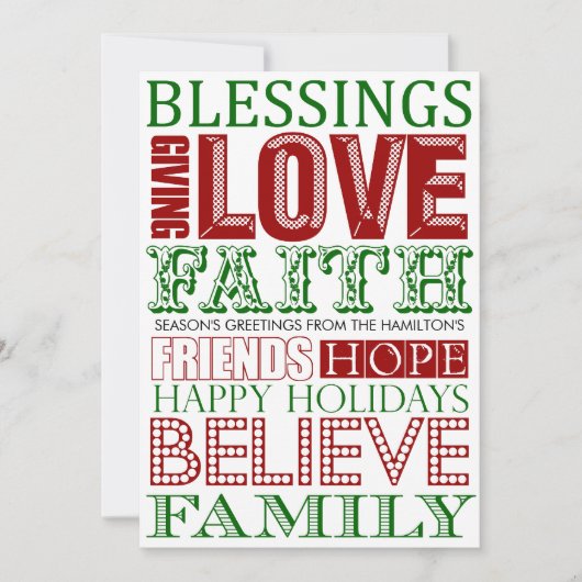 Moderne kerstKaarten Feestdagenkaart (Voorkant)