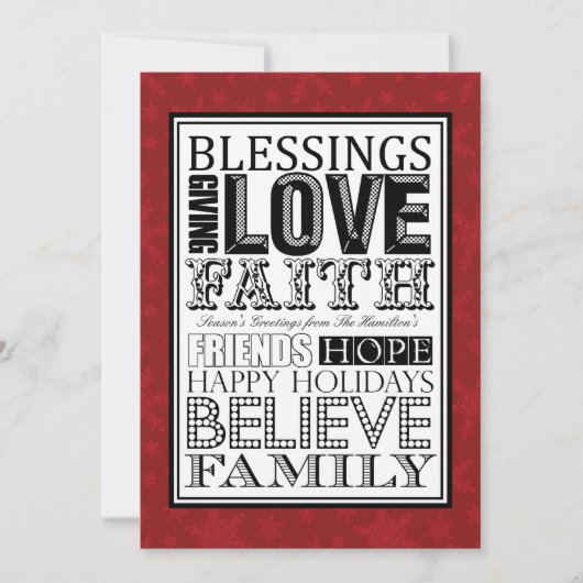 Moderne kerstKaarten Feestdagenkaart (Voorkant)