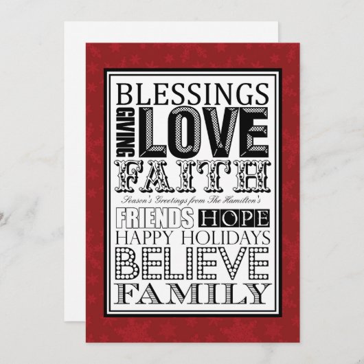 Moderne kerstKaarten Feestdagenkaart (Voorkant / Achterkant)