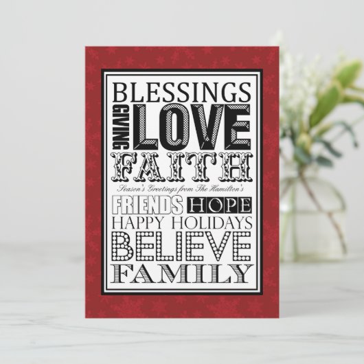 Moderne kerstKaarten Feestdagenkaart (Staand voorkant)