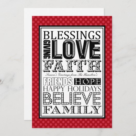 Moderne kerstKaarten Feestdagenkaart (Voorkant / Achterkant)