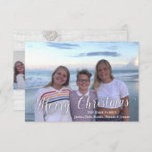 Moderne kerstkaarten voor foto's aankondiging (Voorkant / Achterkant)