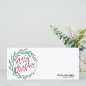 Moderne kerstkaartje Cadeaukaart Voeg Logo toe (Staand voorkant)