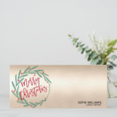 Moderne kerstkaartje Cadeaukaart Voeg Logo toe (Staand voorkant)