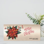 Moderne kerstkaartje Cadeaukaart Voeg Logo toe (Staand voorkant)