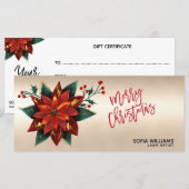 Moderne kerstkaartje Cadeaukaart Voeg Logo toe (Voorkant / Achterkant)