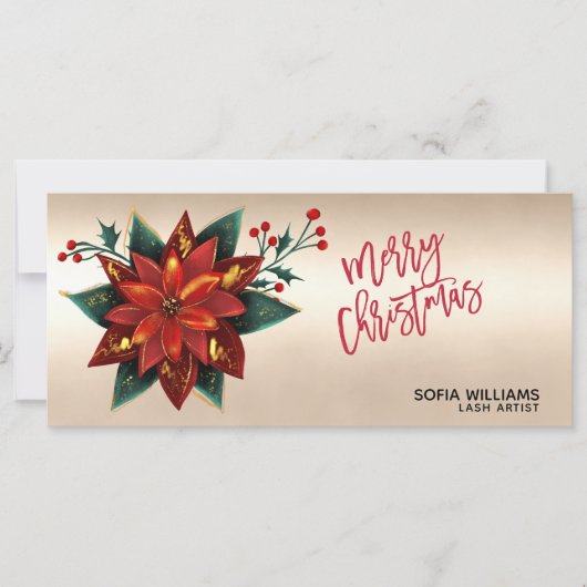 Moderne kerstkaartje Cadeaukaart Voeg Logo toe (Voorkant)