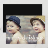 Moderne kerstkaartje voor kerst feestdagenkaart (Voorkant / Achterkant)