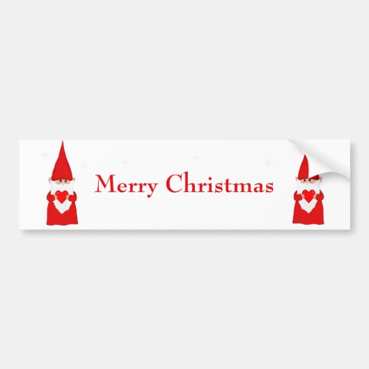 Moderne Kerstkabouters  Bumpersticker (Voorkant)
