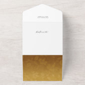 Moderne kerstkalligrafie foto all in one uitnodiging (Buitenkant)