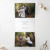 Moderne kerstkalligrafie foto drieluik wenskaart (Binnen)