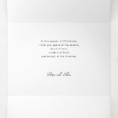 Moderne kerstkalligrafie foto drieluik wenskaart (Binnenkant midden)