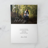 Moderne kerstkalligrafie foto feestdagen kaart (Binnen)