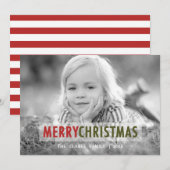 Moderne kerstkamer | Vakantieknopkaart Feestdagenkaart (Voorkant / Achterkant)