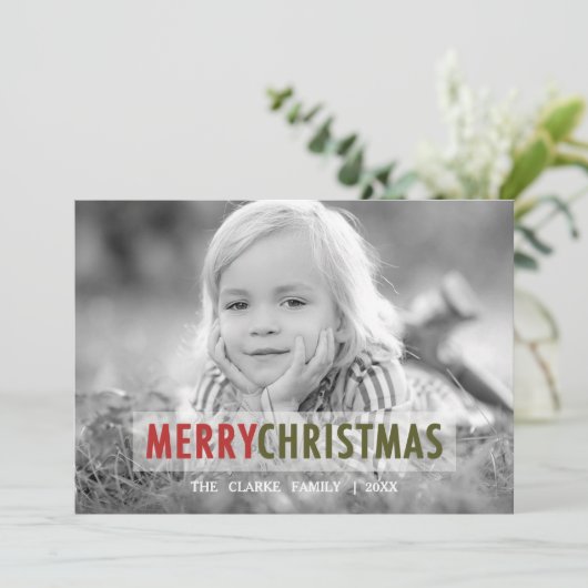 Moderne kerstkamer | Vakantieknopkaart Feestdagenkaart (Staand voorkant)