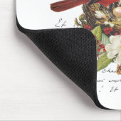 Moderne kerstkardinaal met Vintage Muismat (Hoek)