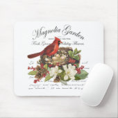 Moderne kerstkardinaal met Vintage Muismat (Met muis)