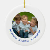 Moderne kerstkeramische versiering met foto's keramisch ornament (Achterkant)