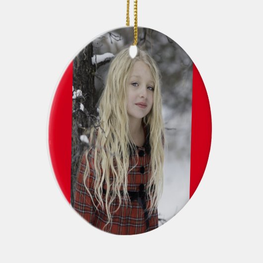 Moderne kerstkeramische versiering met rood script keramisch ornament (Rechts)