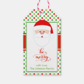 Moderne kerstkerstfeestdag Label Cadeaulabel (Voorkant)