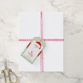 Moderne kerstkerstfeestdag Label Cadeaulabel (Met Touw)