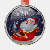 Moderne kerstkerstkerstcadeautjes metalen ornament (Voorkant)