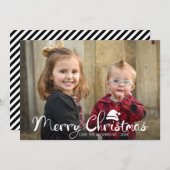 Moderne kerstkerstkerstkaart feestdagenkaart (Voorkant / Achterkant)