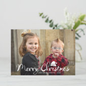 Moderne kerstkerstkerstkaart feestdagenkaart (Staand voorkant)