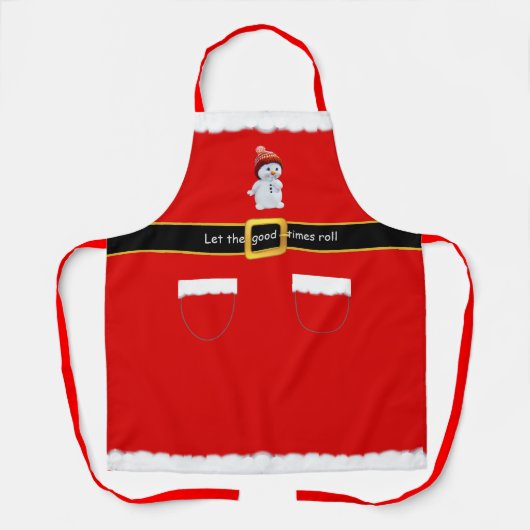 Moderne kerstkerstkerstkerstbedekking met Snowman Schort (Voorkant)