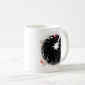 Moderne kerstkerstkerstkerstfeestjes koffiemok (Voorkant rechts)
