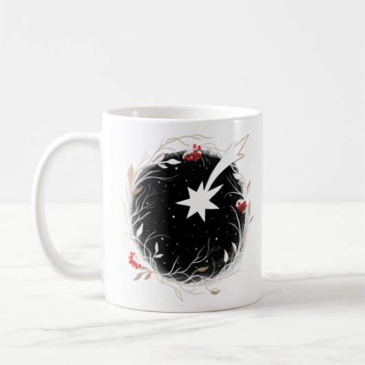 Moderne kerstkerstkerstkerstfeestjes koffiemok (Links)
