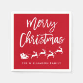 Moderne kerstkerstkerstkerstfeestjes met penseelsc servet (Voorkant)