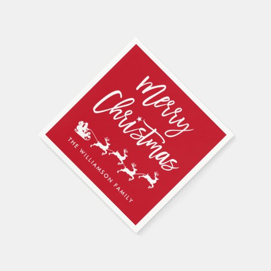 Moderne kerstkerstkerstkerstfeestjes met penseelsc servet (Hoek)