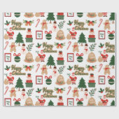 Moderne kerstkerstkerstkerstkerstkerstman en ontbi cadeaupapier (Vlak)