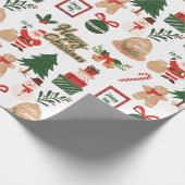 Moderne kerstkerstkerstkerstkerstkerstman en ontbi cadeaupapier (Hoek)