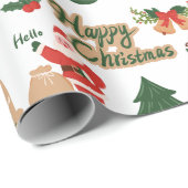 Moderne kerstkerstkerstkerstkerstkerstman en ontbi cadeaupapier (Rol Hoek)